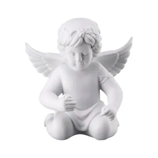 Imagen de Angel grande con flores en aro